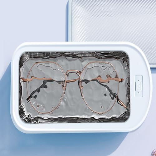 Pulitore ultrasonico 650 ml, 48000 Hz, detergente portatile per la pulizia, occhiali, orologi, protesi, collane