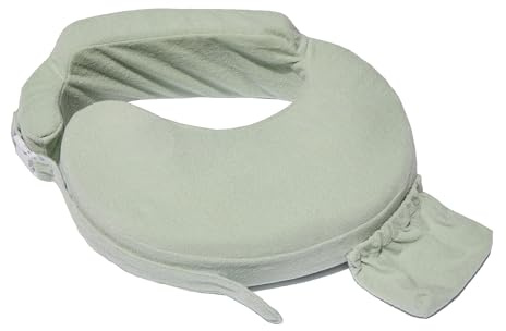 My Brest Friend Almohada de Lactancia de Lujo, Comodidad Mejorada con Funda, Almohada ergonómica para el máximo Apoyo para mamá y bebé, Almohada Ajustable con práctico Bolsillo Lateral, Color Verde
