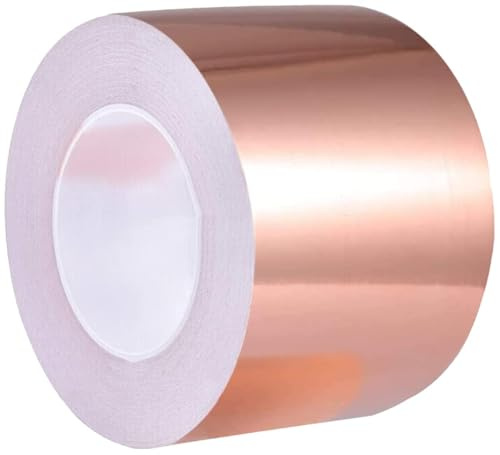 Panngu 150mmX10M Kupferband Schneckenabwehr, Effizient EMI Kupferfolienband Gegen Schnecken Nacktschnecken, Verdicken Kupferfolie Selbstklebend Mittel Bekämpfen Schnecken Alternative zu Schneckenkorn
