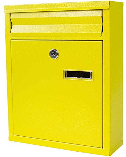 MLLXUXANCC Outdoor Weatherproof Postbox Letterbox Wall Mounted Mailbox Parcel Drop Box Houses Front Door Office Safe Secure Mail Post Letter Box-at