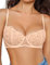Avidlove Women's T-Shirt Bra Sexy Half Cup Underwire Bras Dirndl Underwear Bralette Casual Spaghetti Strap Lace Bralettes Soft Comfortable Bustier Champagne XL