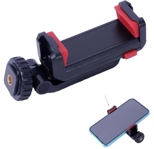 Universal Rotatable Smart Mobile Phone Cellphone Clamp ST-06S with Camera Cold Shoe & 1/4 Screw Hole, Can be Fix to Tripod Light Stand with 1/4 Screw Head