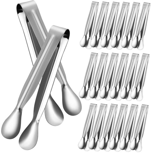 NUOBESTY 18pièces Lot De Pinces à Salade Mini Pinces à Glaçons Et à Sucre Métal Pour Service