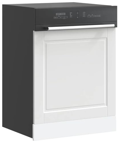 QJBSAVVA Mascherina per lavastoviglie Porto bianco, 60 x 1,5 x 67 cm, in materiale di legno, protezione frontale per lavastoviglie con design senza tempo, facile da pulire e resistente all'umidità per