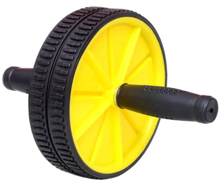 Alasum Doppeltes Ab Wheel Bauchroller mit Stahlrohr und Rutschfestem Pvc griff Geräuscharm Effektives Fitnessgerät für Zuhause Bauchmuskeltrainer für Männer und Frauen Anfänger bis Profi