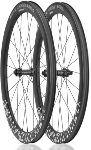 700C Hjulset För Landsvägscykel Fälgar I Kolfiber 50mm Höjd Center Lock Skivbroms Genomgående Axel 24H Nav För 8-12-växlad Kassett