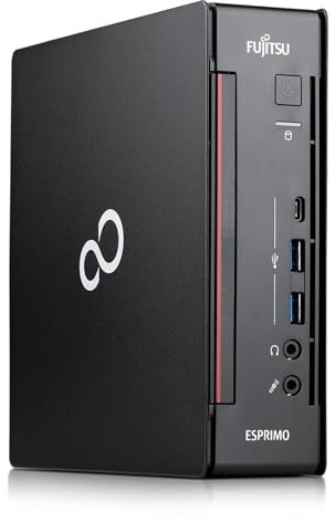Fujitsu Mini PC Computer Desktop Esprimo Q957, Processore Core i5-7400T, Memoria Ram 8Gb, Disco SSD 256Gb NVMe, Win 11 PRO (Ricondizionato)