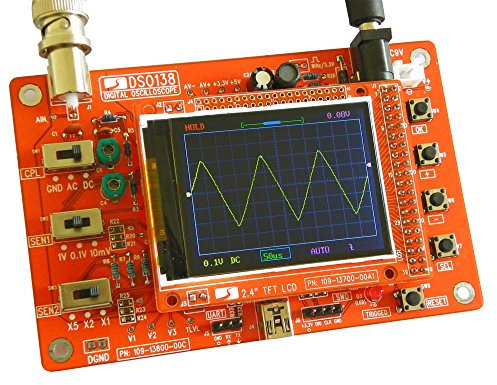 Générique Dso138 Digital Oscilloscope DIY Kit DIY Pièces pour la Création de Oscilloscope électronique Diagnostic-Tool Learning Osciloscopio Lot DE 1 Msps
