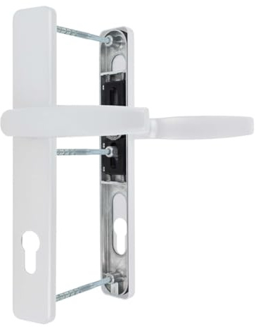 Premium Drückergarnitur Victory DHS 92mm - Rechteckig - Griff-Griff, Farbe:Weiß RAL 9016, Schildbreite:32mm