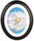 Garneck 10 Inch Photo Frame, Classic Wooden Oval Shape Picture Frame Wall Hanging Decoration for Living Room Bedroom-Send Seamless Nail and S Nail (Black)