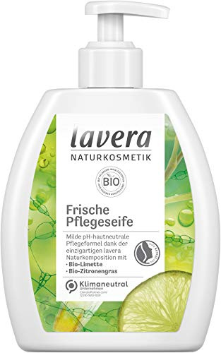 lavera Sapone fresco • Limette biologico e citronella biologica • pulizia delicata • note fresche • vegano • pH neutro sulla pelle • confezione da 6 (6 x 250 ml) 110243