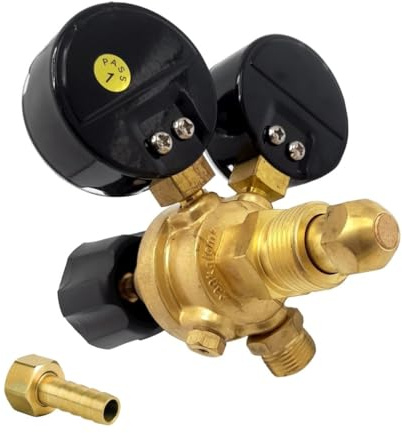 Gas Bottle Pressure Flow Regulator Dual Gauge Argon CO2 NITROGEN MIG TIG Welding (G5/8 Male)