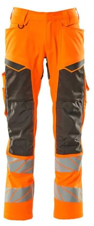 Mascot 19579-236-1418 Accelerate Safe Prowash Stretch Zones Zweifarbig Hose mit Knietaschen, Hi-Vis Orange/Dunkelanthrazit, 82C51 Größe
