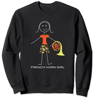 Lustige Frauen Waldhorn, Mädchen Musiker Geschenke Sweatshirt