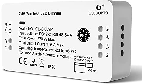 Gledopto Zigbee 3.0 Dimmsteuerung kompatibel Amazon Echo plus Echo Studio LED Light Controller Pro Arbeiten mit Home Center TUYA Smartlife Voice 2.4G RF Fernbedienung