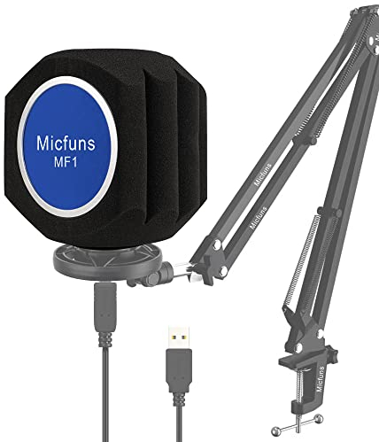 Micfuns Mikrofon Windschutzscheibe Windschutz Pop Filter, Akustikfilter für 4,5 cm - 6,0 cm Aufnahmestudios Mikrofone, schallabsorbierender Schaumstoff, der Lärm und Reflexionen reduziert
