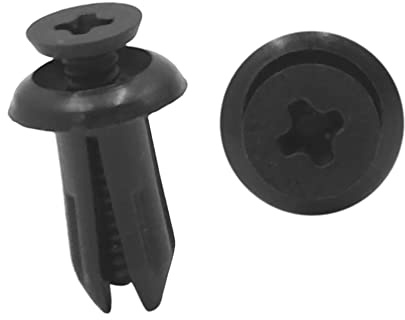 A ABSOPRO Rivets Splash Guard Fender Fastener Clip 5mm Black (Set of 20) | Hold All Pieces Of Trim And Upholstery