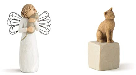 Willow Tree 26109 Figur der Liebe, 3,8 x 3,8 x 12,7 cm, Natur & Love My Cat Light Figurine, Mehrfarbig
