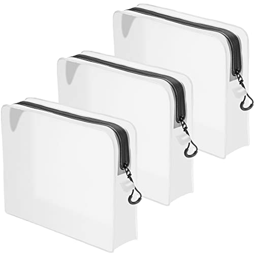 WIWJ Kulturbeutel Transparent,wasserdichte Kosmetiktasche Halbtransparent,Kosmetiktasche für Koffer,Transparente Toilettentasche Damen & Herren für Urlaub,Reisen,Badezimmer(3 Stück 2L)