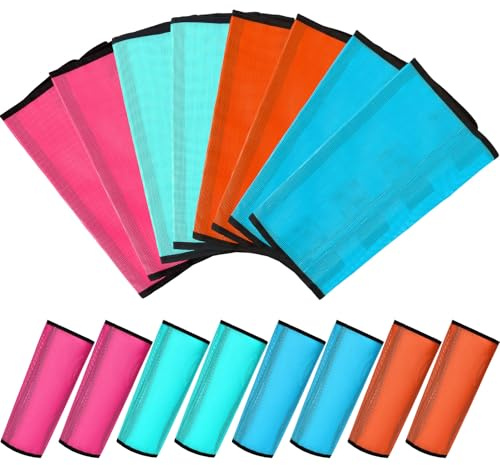 Sweetude Set of 16 Mesh Fly Boots for Horse Breathable Mesh Horse Boots Protective Leg Wraps for Preventing Flies and Mosquitoes Bites(Orange, Pink, Blue and Dutch Green,)