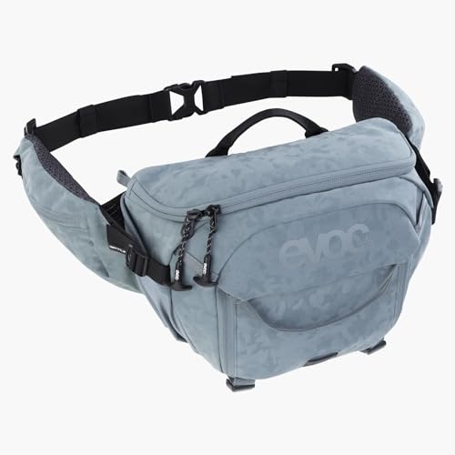 EVOC HIP PACK CAPTURE 6, höftväska (för kompakta systemkameror, effektiv ryggventilation, elastiska sidofickor, organiseringsfack, mått: 14 x 20 x 31 cm, volym: 6 l), stål