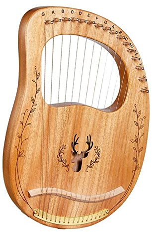 16-saitige Harfe Tragbare Mahagoni-Lyra-Harfe Anfänger Mahagoni 16-saitige Harfe Musikinstrument Lyra ?Harfe für Anfänger