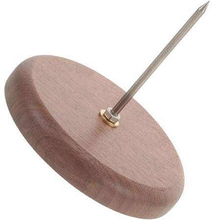 NUOBESTY Wood Receipt Holder Spike Desktop Bill Organizer Compact Tabletop Memo and Check Holder for Restaurant and Office Use