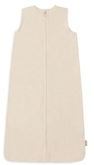 Jollein Musselin Sommerschlafsack Baby - Oatmeal - 90 cm - 100% Baumwolle - 0.5 Tog - Oeko-TEX Zertifiziert - Schlafsack Baby Sommer - Hellbeige