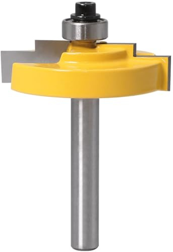 1 pièce de routeur à feuillure étagée à tige de 8 mm et 12 mm, diamètre de 47,62 mm, cadre photo, moulage de feuillure étagée, outil de coupe du bois à pointe en carbure(12mm shank)