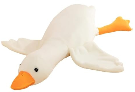 Wiwiuiqo White Goose Stuffed Animals, Huge Cute Goose Plush Pillows Big Duck Doll Soft Giant Goose Toys Sleeping Pillow Cushion for Kids Gifts (White, 50cm)