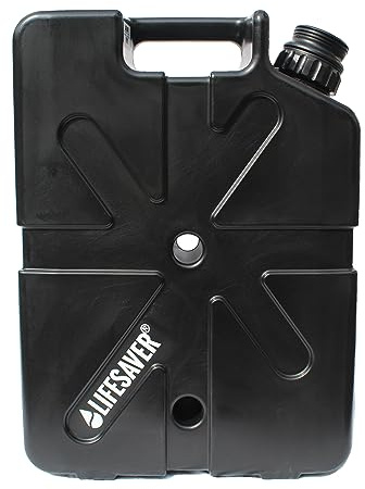 LifeSaver® Jerrycan - Bidon de filtre à eau (18,5 l) - Filtre 99,9999 % de toutes les bactéries - Traitement de l'eau potable - Camping jusqu'à 20 000 litres - Désinfectant portable - Prévention