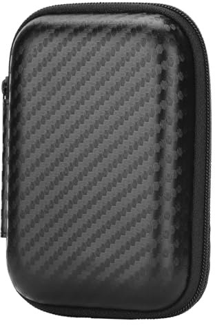 Coptiner Portable EVA Storage Pouch bag,11.5x7.7x4.2Cm,Earphone Cable Storage Bag,Shockproof and Waterproof Earphone Cases,fit power bank, USB stick, USB cable, camera accessories,Black