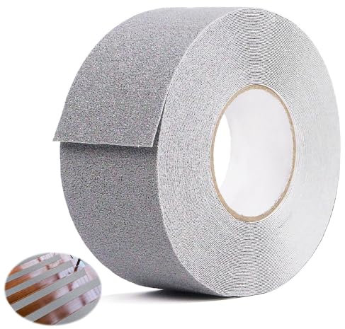 Riisoyu Nastro Antiscivolo Scale, 20m x 5cm Strisce Adesivo Antiscivolo Alta Trazione Strisce Antiscivolo Cintura Sicurezza Resistente Forte Adesivo per Gradini Aastro Autoadesivo per Esterni Interni