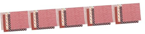 DIYEAH 5 Sätze Bedrucktes Stoffset Garn Zum Häkeln Weichspüler Valentine Decoration Valentinstag Dekoration Patchwork Zum Valentinstag Selber Machen Multifunktions-Patchwork 5 Blatt * 5