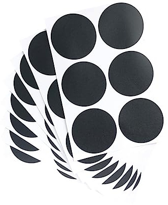 SHINEOFI Round Frosted Chalk Board Stickers Labels 20 Sheets Waterproof Spice Jar Labels for Kitchen Pantry Small Blackboard Stickers for Glass Mason Jars and Food Containers
