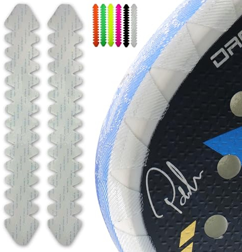 EBBOM Protector Pala de Padel Vinilo Calandrado - Pack 1/2 - Cubre los Bordes Laterales - Extrema Protección Todas Las Palas - Padel Accesorios - Protector Padel Dentado - 60x420mm