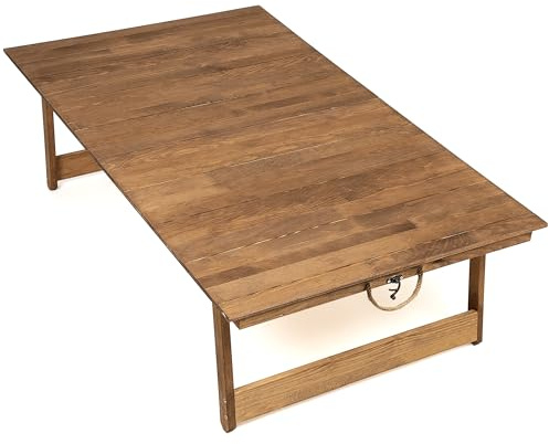 Klappbarer Picknicktisch, Massivholz Gartentisch, 120x70x35 cm, 4-6 Personen (Walnuss)