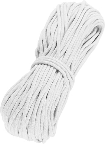 JIAYUET Natural Cotton Rope,50m x 6mm Washing Line Rope White Braided Clothesline for Garden,Decoration,Craft
