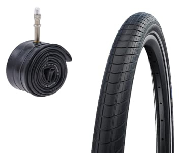 Fahrradreifen 20 Zoll Big Apple 20x2.00 (50-406) + Schlauch DV – Performance Line, RaceGuard Pannenschutz, Reflexstreifen, für City-, Trekking Bike bis 25 km/h