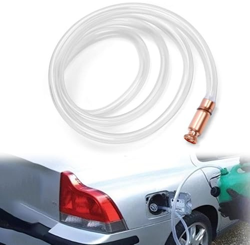 mizikuu Tuyau de Siphon, 1.8M Pompe Manuelle Tuyau de Pompage de Shaker Siphon Transférer le Liquid PVC Tuyau d'Arrosage Flexible pour Gaz, Diesel, Essence, Carburant, Eau