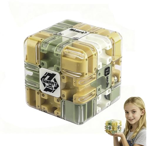 3D Labyrinth Kugel Puzzle Mit Rollenden Kugeln, Large 3D Puzzl Maze Cube, Labyrinthpuzzlewürfel Spiel, Interaktives Zauberwürfel Spielzeug, Pädagogisches Spiel Für Stressabbau