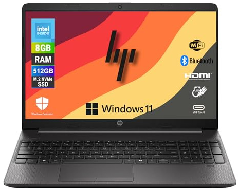 HP 250RT G9 - Notebook Display 15,6 HD - Processore Intel N150 4 Core fino a 3.6Ghz - Ram 8Gb SSD 512Gb - Pc Portatile Pronto all'uso con Windows 11 Pro
