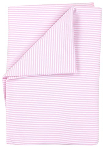 TupTam Baby Pucktuch Gestreift Puckdecke Baumwolle Jungen und Mädchen Pucken Babydecke, Farbe: Streifenmuster Rosa, Größe: 120 x 120 cm