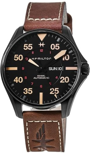 Montre Hamilton Analogique Automatique pour Hommes Khaki Aviation Pilot Day Date