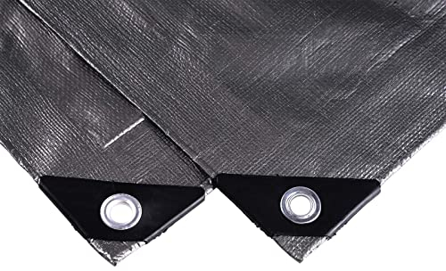 Laneetal Telo Idrorepellente Esterno, Telone Occhiellato Idrorepellente Rinforzato PE 180 g/280g m², Telo Protettivo Multiuso per Barche, Legno, Piscina, Mobili da giardino, Auto