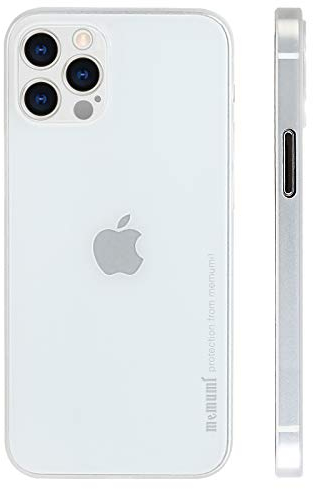memumi Hülle für iPhone 12 PRO MAX,Mehrweg 0.3 mm Slim Fit, Mattes Finish [Stoßfest, rutschfest, Kratzfest] Schutzhülle Extra Dünn Hardcase kompatibel mit iPhone 12 Pro Max -Trans-Weiß (6.7, 2020)