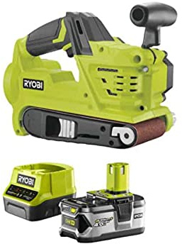 Pack RYOBI ponceuse à bande 75 mm 18V One+ R18BS-0-1 batterie 4.0Ah - 1 chargeur 2.0Ah RC18120-140