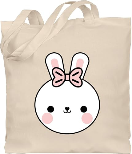 Shirtracer - Baumwolltasche - Ostergeschenk Ostern - Hase mit Schleife I Hasenmädchen