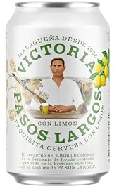 Victoria Pasos Largos | Cerveza Clara | Limones Frescos | Aroma Malta | Caja 24 Botellas x 33 cl