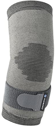Rehband QD Knitted Elbow Sleeve Ellenbogenbandage für Sport & Alltag Größe S/M/L/XL - atmungsaktive Bandage für Ellenbogen, stabilisierende Armbandage Ellenbogen für Golfer- oder Tennisarm, Größe:S/M